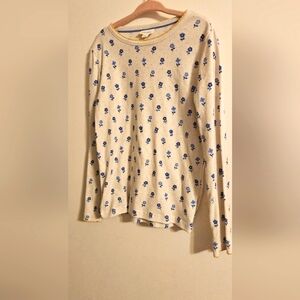 Mini Boden long sleeve pointelle top